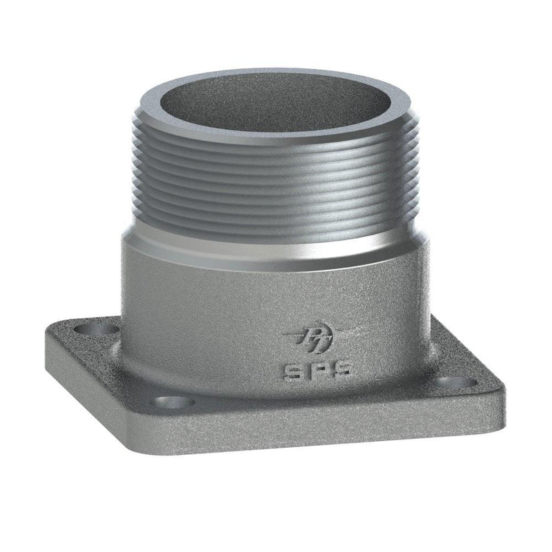 SPS100026 by PT-Coupling | Fitting for Safety Pumping Systems | 3" Male NPT x Flange | Aluminum