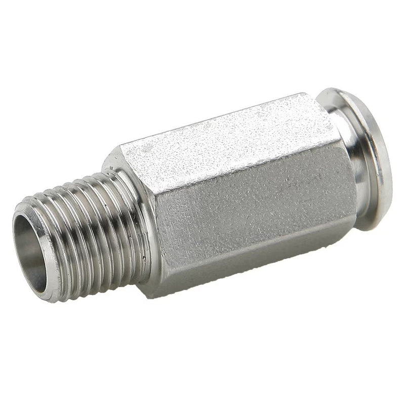 391PSS-4-2 by Parker | Poly-Tite Fittings | Coupler Body | 1/4" Insert Diameter x 1/8" Male Pipe Thread | .500" Hex | 1.271" Length | Straight | Stainless Steel