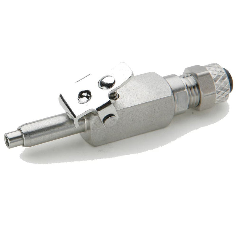 393PDSS-4-4 by Parker | Poly-Tite Fittings | Shutoff Type Insert | 1/4" Tube OD x 1/4" Insert Diameter | .5" Square | 2.46" Length | Straight | Stainless Steel