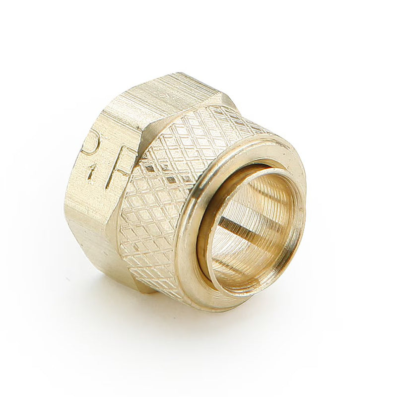 61PB-8 by Parker | Poly-Tite Fittings | 1/2" Tube Size Nut x 11/16" Thread | 3/4" Hex | Straight | Brass | Pack of 50