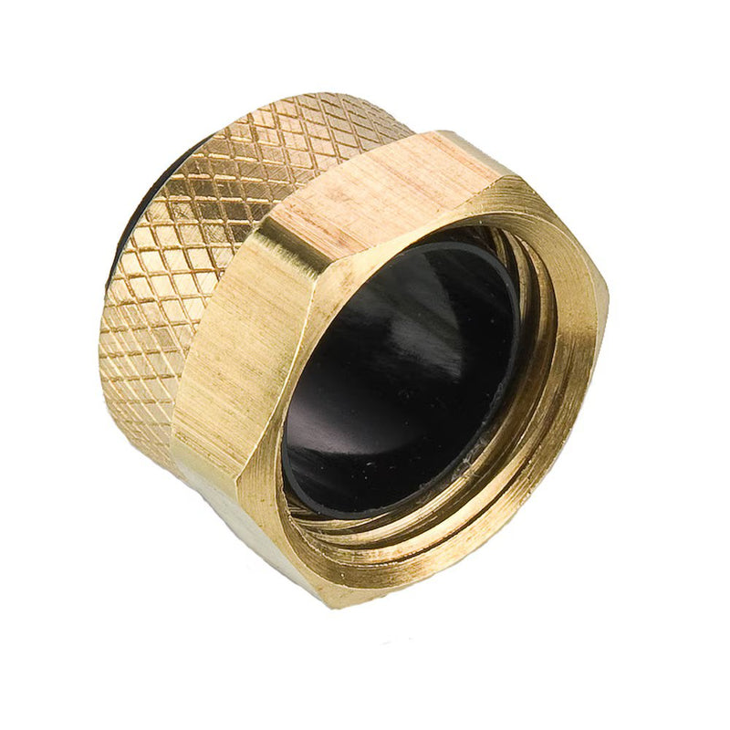61P-4 by Parker | Poly-Tite Fittings | 1/4" Tube Size Nut x 3/8" Thread | 7/16" Hex | Straight | Brass | Pack of 100