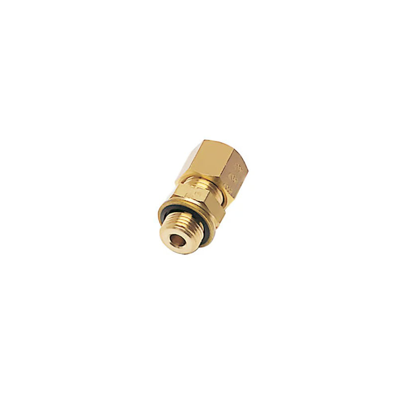0101 10 13 39 by Parker | Legris Stud Fitting w/ Bi-Material Seal | 10 mm Tube Size x 1/4" Male BSPP Thread | 17 mm Hex (F) | 19 mm Hex (F1) | Straight | Brass