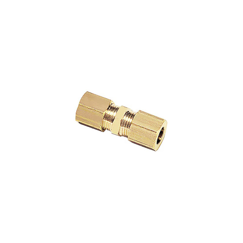 0106 20 00 by Parker | Legris Tube-to-Tube Fitting | 20 mm Tube Size | 30 mm Hex (F) | 32 mm Hex (F1) | 56 mm Length | Straight | Brass
