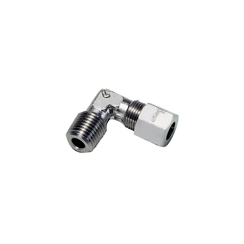 1809 10 22 by Parker | Legris Stud Fitting | 10 mm Tube Size x 1/2" Male NPT Thread | 19 mm Hex | 90° Elbow | 316L Stainless Steel | Pack of 2