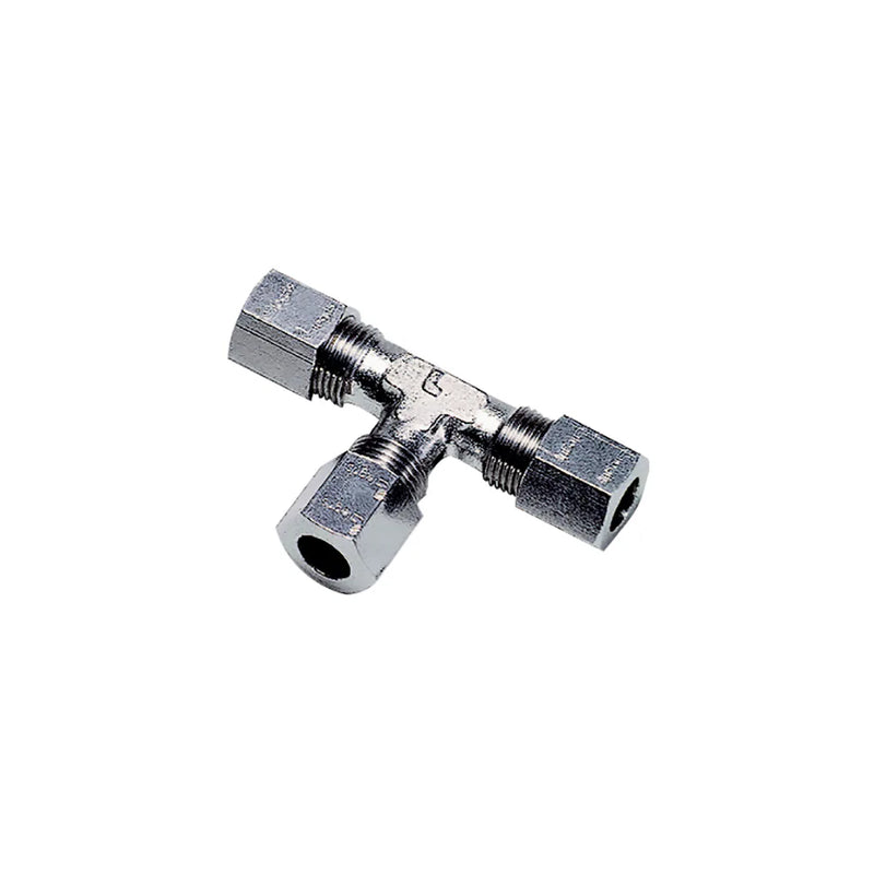 1804 08 00 by Parker | Legris Tube-to-Tube Fitting | 8 mm Equal Tube Size | 14 mm Hex | 57 mm Length | Tee | 316L Stainless Steel