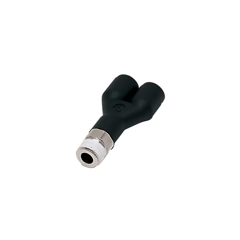 3148 06 13 by Parker | Legris Stud Fitting | 6 mm Push-to-Connect x 1/4" Male Swivel BSPT Thread | 14 mm Hex | Y | Polymer