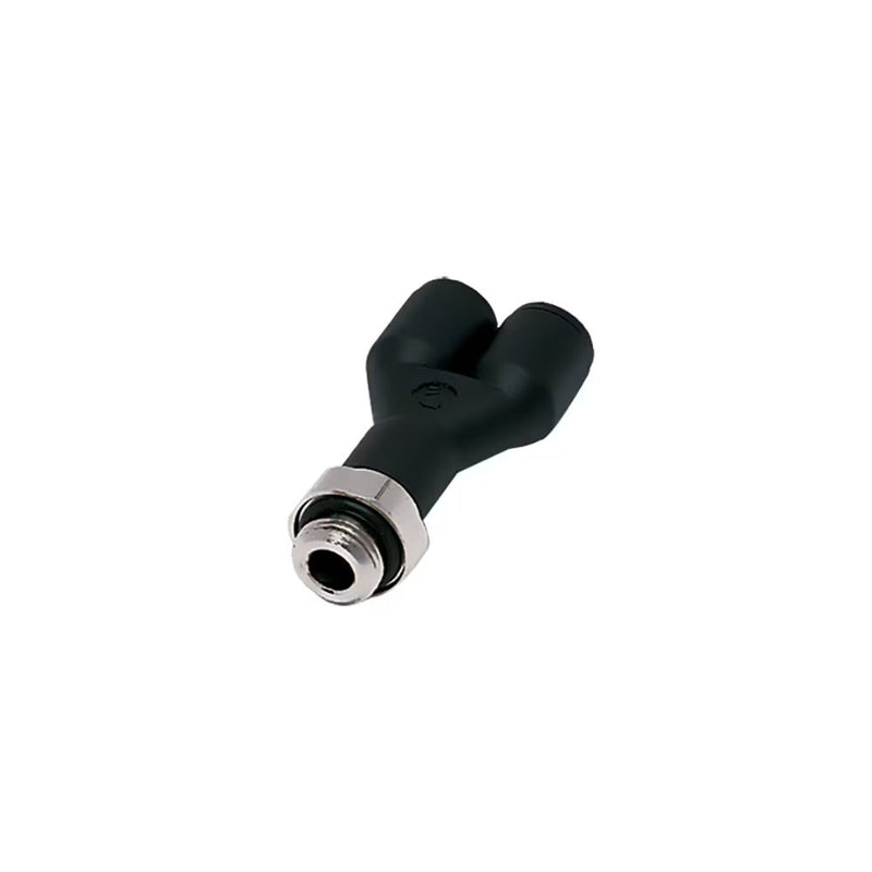 3158 12 21 by Parker | Legris Stud Fitting | 12 mm Push-to-Connect x 1/2" Male Swivel BSPP Thread | 24 mm Hex | Y | Polymer