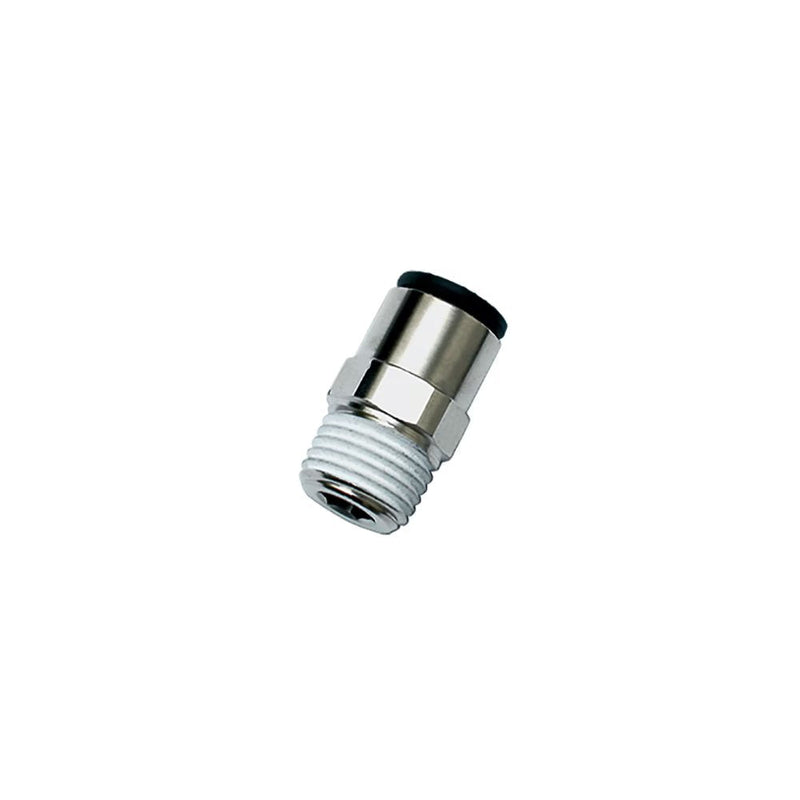 3175 60 13 by Parker | Legris Stud Fitting | 3/8" Push-to-Connect x 1/4" Male BSPT Thread | 16 mm Hex | Straight | Polymer
