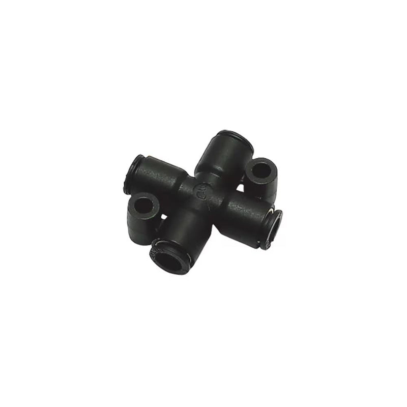 3107 04 00 by Parker | Legris Push-In Fitting | 4 mm Push-to-Connect x 4 mm Push-to-Connect x 6 mm Push-to-Connect | 36 mm Length | Cross | Polymer