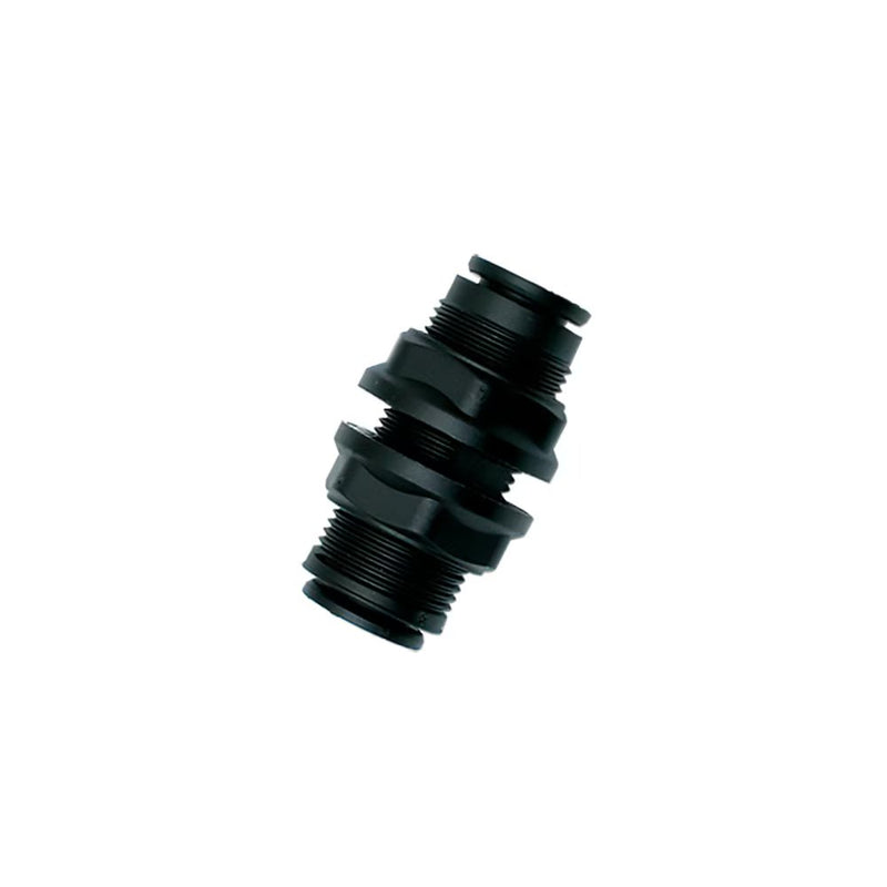3116 06 00 by Parker | Legris Bulkhead Connector Fitting | 6 mm Push-to-Connect | 15 mm Hex | 30.5 mm Length | Straight | Polymer
