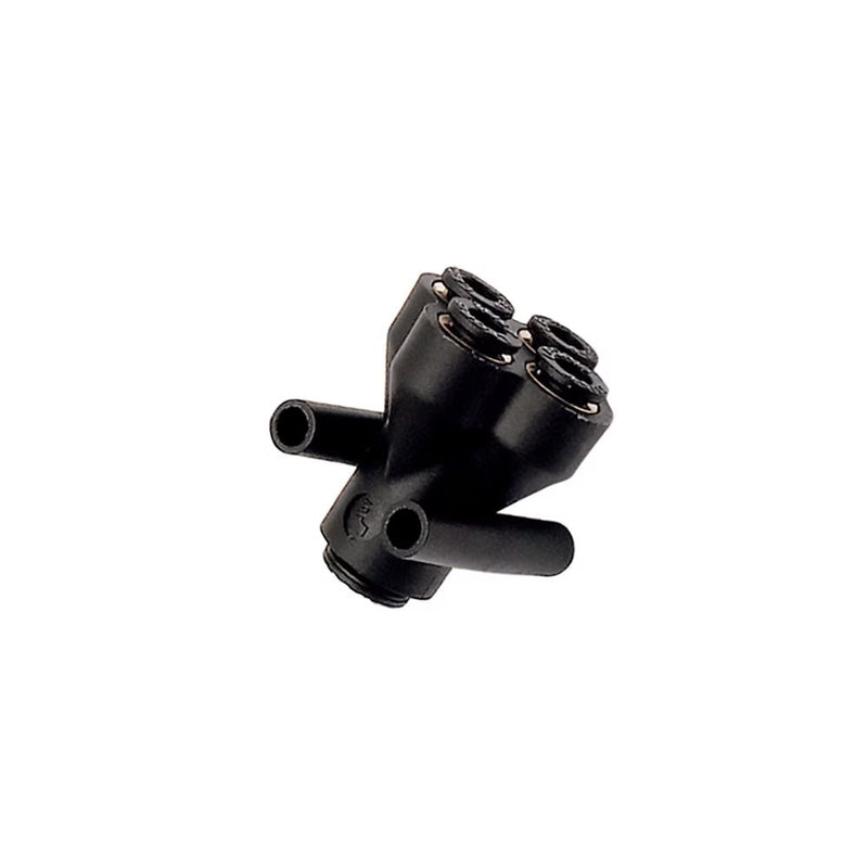 3144 06 06 by Parker | Legris Multiple Fittings | 6 mm Push-to-Connect x 6 mm Push-to-Connect | 37.5 mm Length | Multiple Y | Polymer