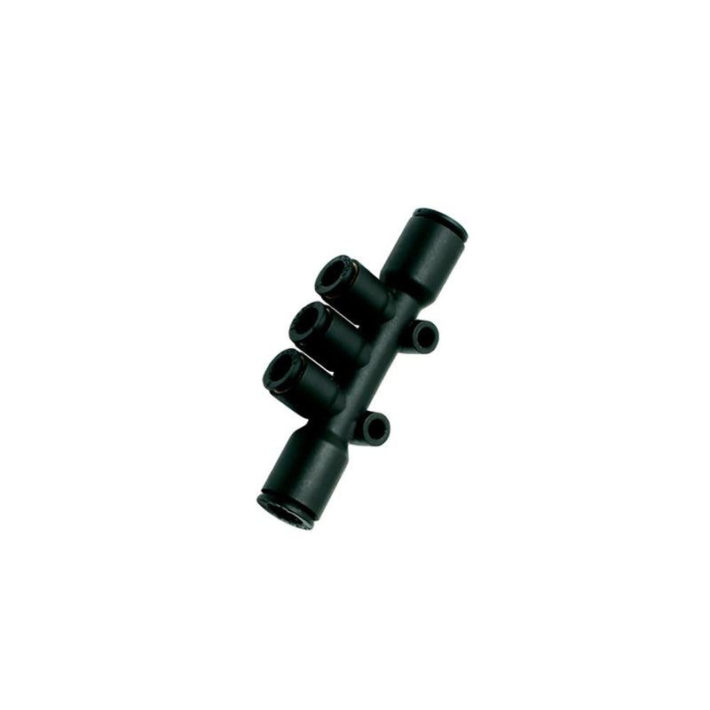 3304 56 56 by Parker | Legris Multiple Fittings | 1/4" Push-to-Connect x 1/4" Push-to-Connect | 3.14" Length | Multiple Tee | Nylon