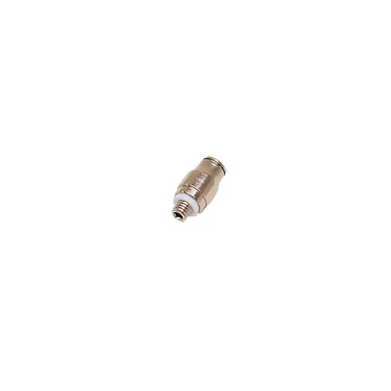 3281 03 09 by Parker | Legris Stud Fitting | 3 mm Tube Size x M3x0.5 Male Metric Thread | Straight | Nickel-Plated Brass