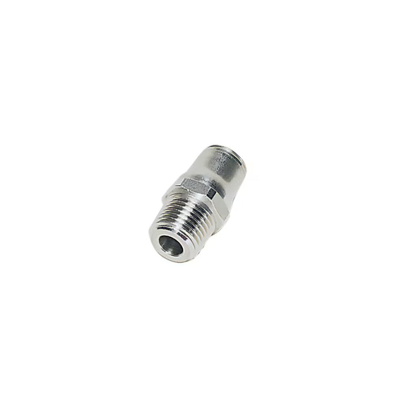 3805 55 11 by Parker | Legris Stud Fitting | 3/16" Tube Size x 1/8" Male NPT Thread | 10 mm Hex | Straight | 316L Stainless Steel