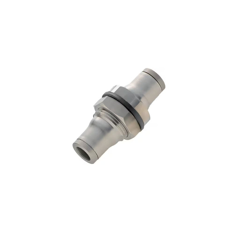 3816 62 00 by Parker | Legris Bulkhead Connector | 1/2" Tube Size | 52 mm Length | Straight | 316L Stainless Steel | Pack of 5