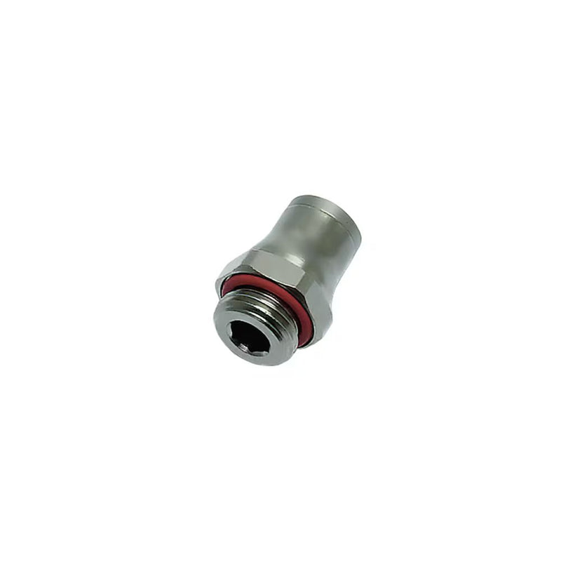 3601 06 10 by Parker | Legris Stud Fitting | 6 mm Tube Size x 1/8" Male BSPP Thread | 13 mm Hex | Straight | Nickel-Plated Brass