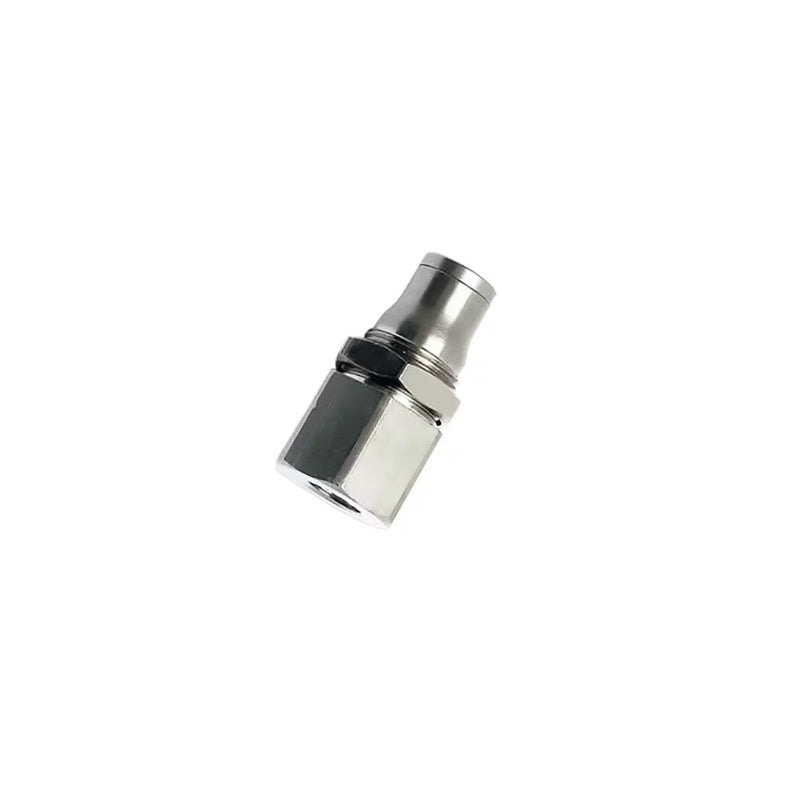 3636 06 13 by Parker | Legris Bulkhead Connector | 6 mm Tube Size x 1/4" Female BSPP Thread | 17 mm Hex | 33 mm Length | Straight | Nickel-Plated Brass
