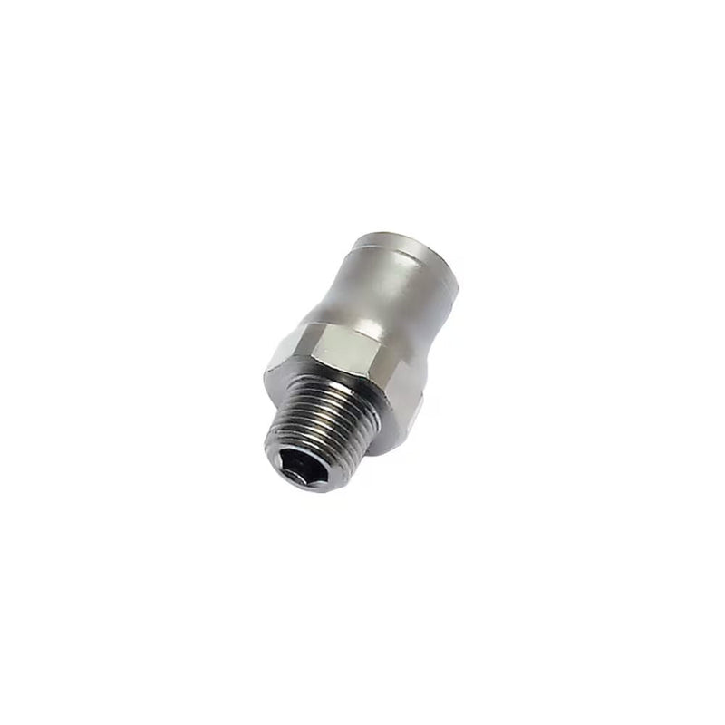 3675 10 17 by Parker | Legris Stud Fitting | 10 mm Tube Size x 3/8" Male BSPT Thread | 18 mm Hex | Straight | Nickel-Plated Brass