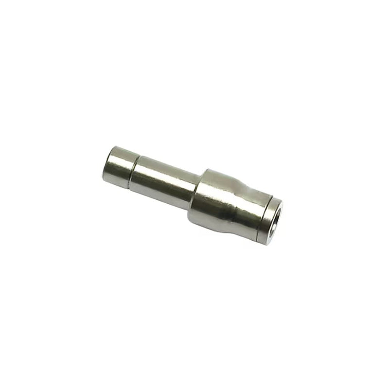 3666 08 12 by Parker | Legris Plug-In Reducer | 8 mm Tube Size x 12 mm Tube Size | 44 mm Length | Straight | Nickel-Plated Brass