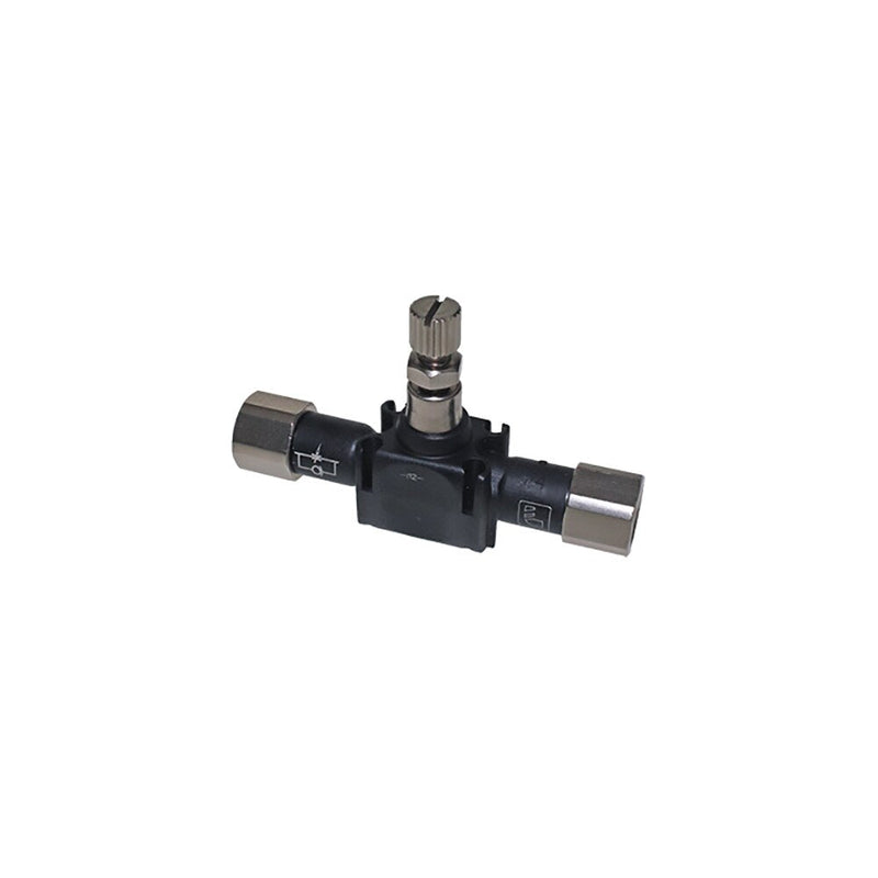 7771 10 10 by Parker | Legris In-Line One-Way Flow Regulator | 1/8" Tube Size | 13 mm Hex | 68.5 mm Length | Straight | Polymer