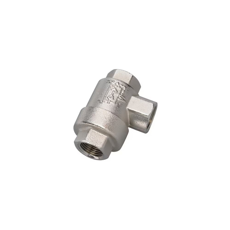 7982 14 14 by Parker | Quick Exhaust Valve Threaded Ports | 1/4" NPT Thread | 2.11" Length | 90° Elbow | Nickel Plated Brass