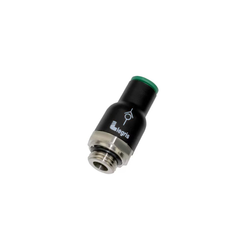7984 04 20 by Parker | Legris In-Line Check Valve - Meter In | 5/32" Push-to-Connect x 10-32 Male UNF Thread | 9 mm Hex | Straight | Glass-Reinforced Nylon