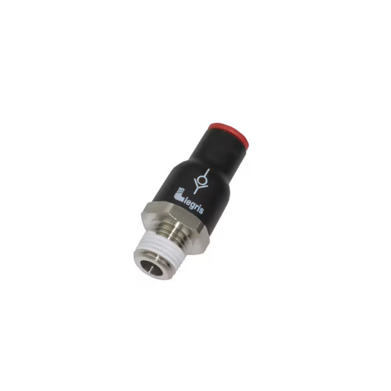 7995 06 13 by Parker | Legris In-Line Non-Return Valve | 6 mm Tube Size x 1/4" Male BSPT Thread | 16 mm Hex | Straight | Polymer