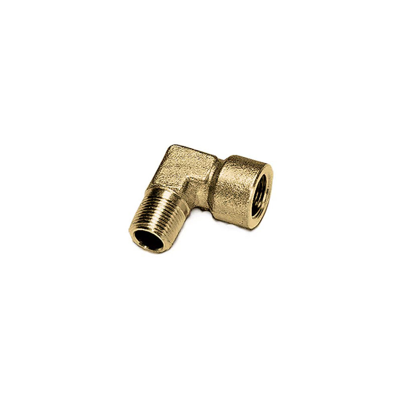 0144 13 13 by Parker | Legris Equal Stud Fitting | 1/4" Male BSPT Thread x 1/4" Female BSPP Thread | 90° Elbow | Brass