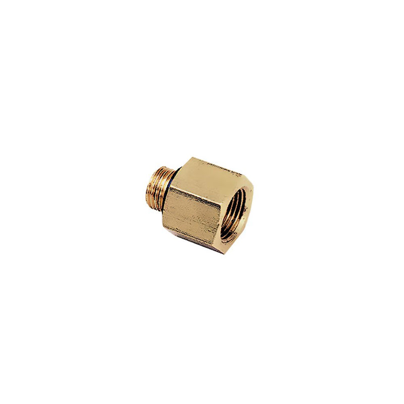 0169 21 27 by Parker | Legris Increaser Adapter | 1/2" Male BSPP Thread x 3/4" Female BSPP Thread | 32 mm Hex | 32 mm Length | Straight | Brass | Pack of 10