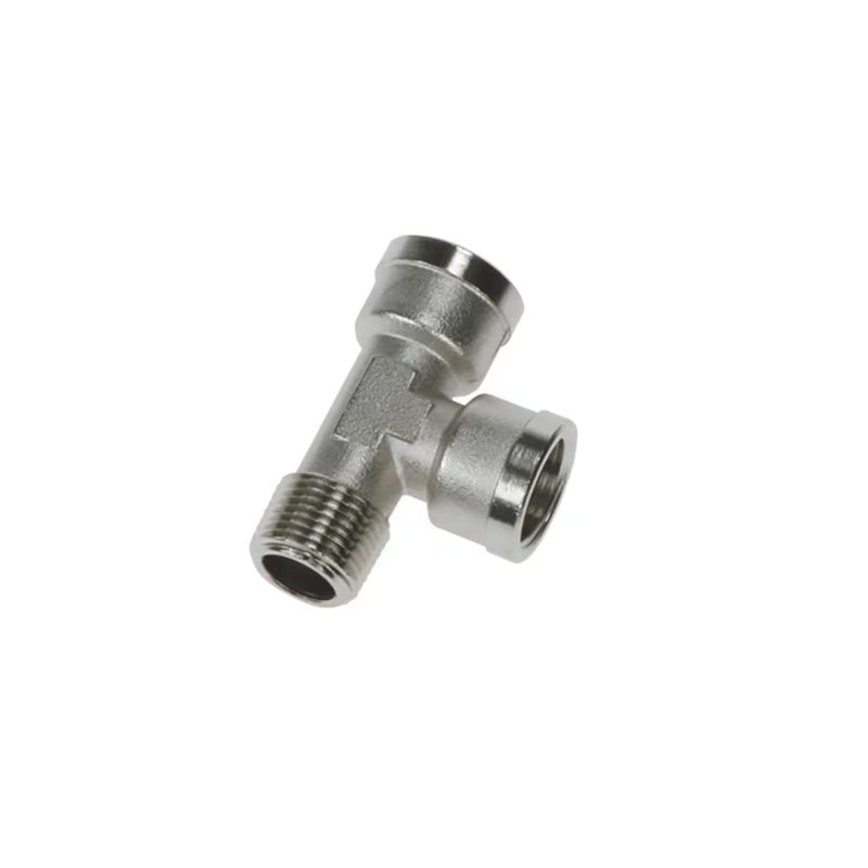 0917 00 27 by Parker | Legris Stud Fitting | 3/4" Male BSPT Thread x 3/4" Female BSSP Thread | 70 mm Length | Tee | Nickel-Plated Brass | Pack of 25