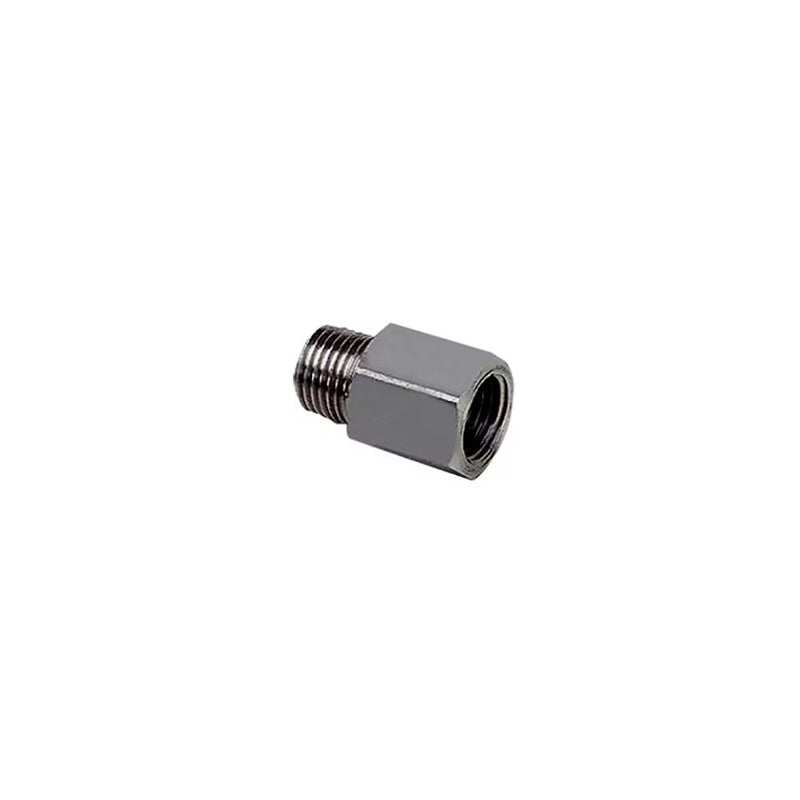1867 13 14 by Parker | Legris Adapter | 1/4" Male BSPT Thread x 1/4" Female NPT Thread | 17 mm Hex | 28.5 mm Length | Straight | 316L Stainless Steel