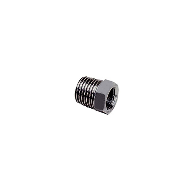 1872 18 14 by Parker | Legris Reducer | 3/8" Male NPT Thread x 1/4" Female NPT Thread | 19 mm Hex | 16.5 mm Length | Straight | 316L Stainless Steel