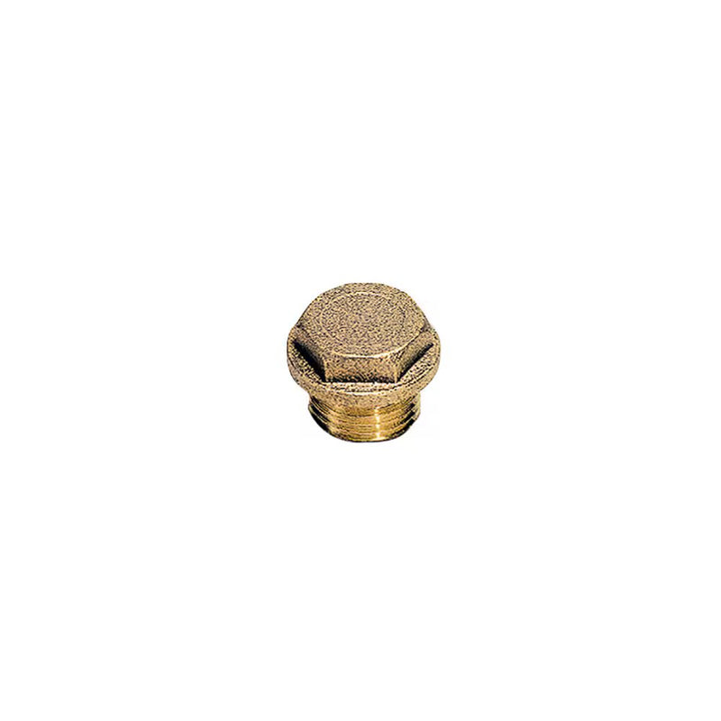 0201 78 00 by Parker | Legris Hex Head Plug w/ Collar | M18x1.5 Male M18 Metric Thread | 17 mm Hex | 16.5 mm Length | Brass | Pack of 10
