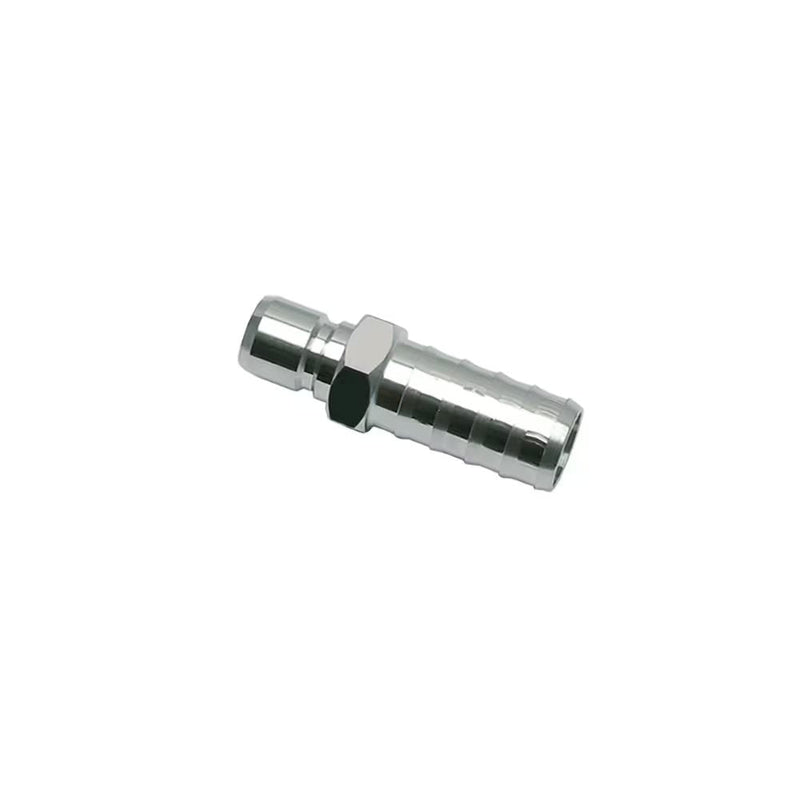 0195 13 00 by Parker | Legris Plug Quick Disconnect | 13 mm Tube Size x 15.2 mm Hose Barb | 17 mm Hex | Straight | Nickel-Plated Brass