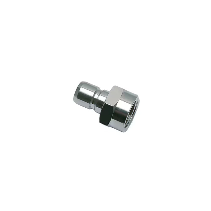 0196 12 21 by Parker | Legris Plug Quick Disconnect | 1/2" Female BSPP Thread | 26 mm Hex | Straight | Nickel-Plated Brass