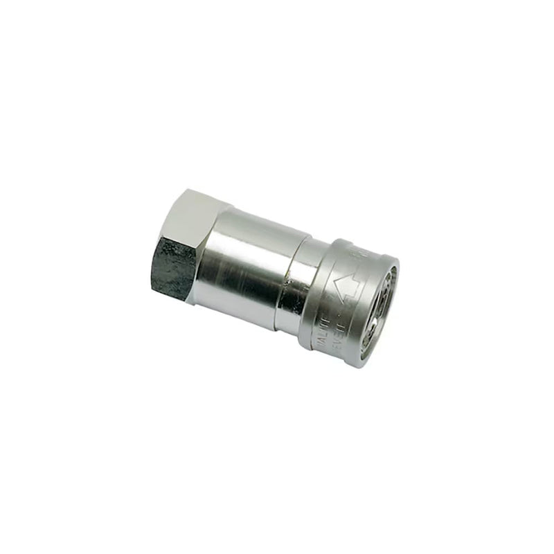 0172 12 17 by Parker | Legris Coupler Quick Disconnect | 3/8" Female BSPP Thread | 27 mm Hex | 56 mm Length | Straight | Nickel-Plated Brass