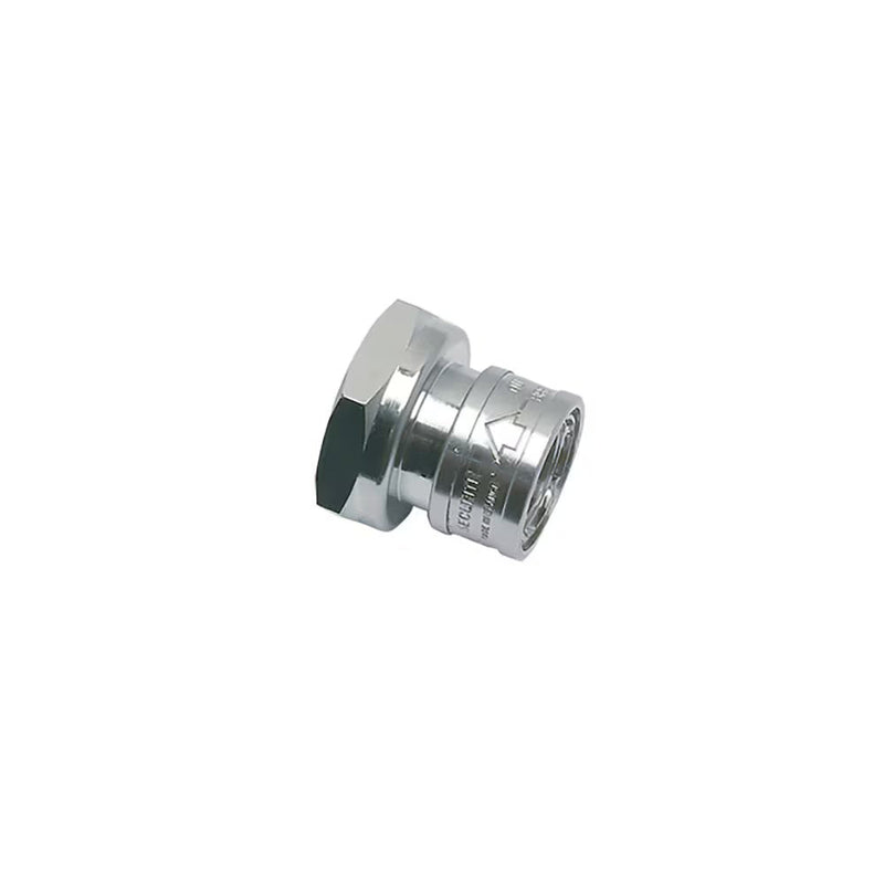 2272 12 21 by Parker | Legris Coupler Quick Disconnect | 1/2" Female BSPP Thread | 24 mm Hex | 33 mm Length | Straight | Nickel-Plated Brass