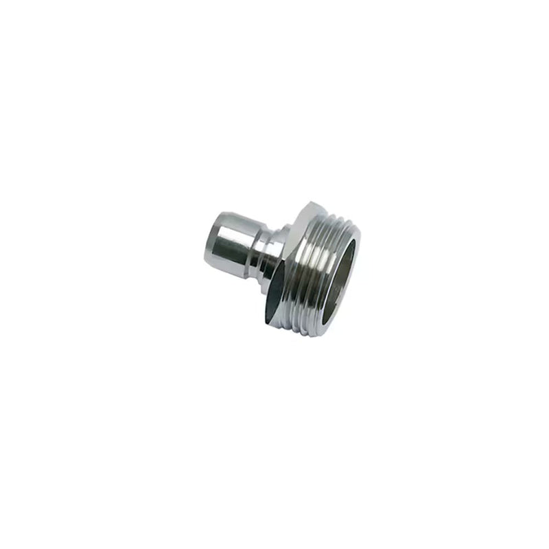 2294 12 17 by Parker | Legris Plug Quick Disconnect | 3/8" Male BSPP Thread | 22 mm Hex | 31.5 mm Length | Straight | Nickel-Plated Brass