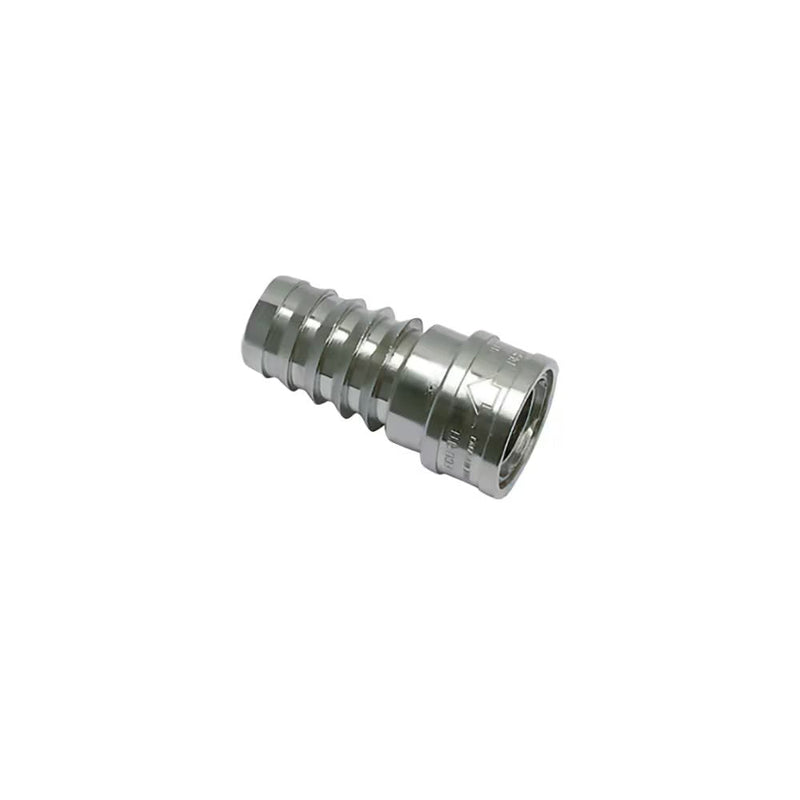 2297 12 19 by Parker | Legris Coupler Quick Disconnect | 19 mm Tube Size x 20.5 mm Hose Barb | 57 mm Length | Straight | Nickel-Plated Brass | Pack of 10
