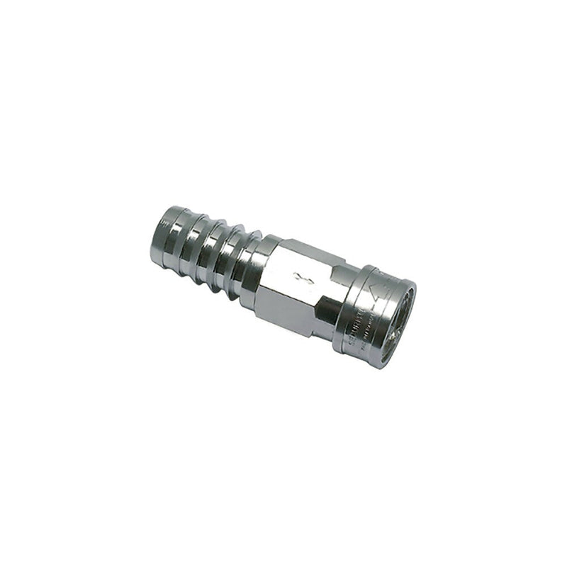 2511 12 12 by Parker | Legris Coupler Quick Disconnect | 12 mm Tube Size x 13.5 mm Hose Barb | 75 mm Length | Straight | Nickel-Plated Brass
