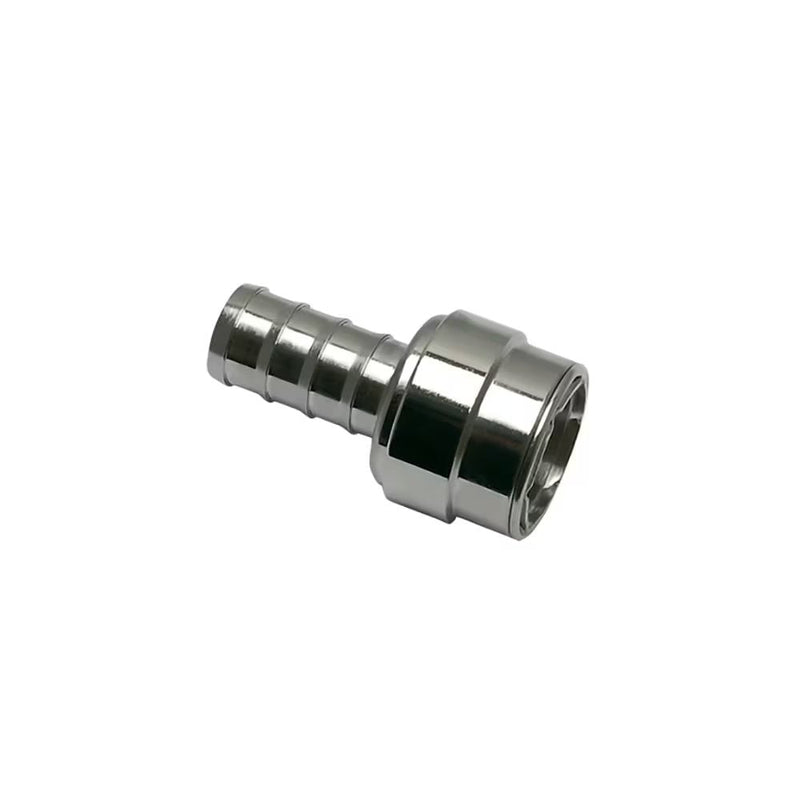 2297 18 20 by Parker | Legris Coupler Quick Disconnect | 19 mm Tube Size x 20.7 Hose Barb | 69 mm Length | Straight | Nickel-Plated Brass
