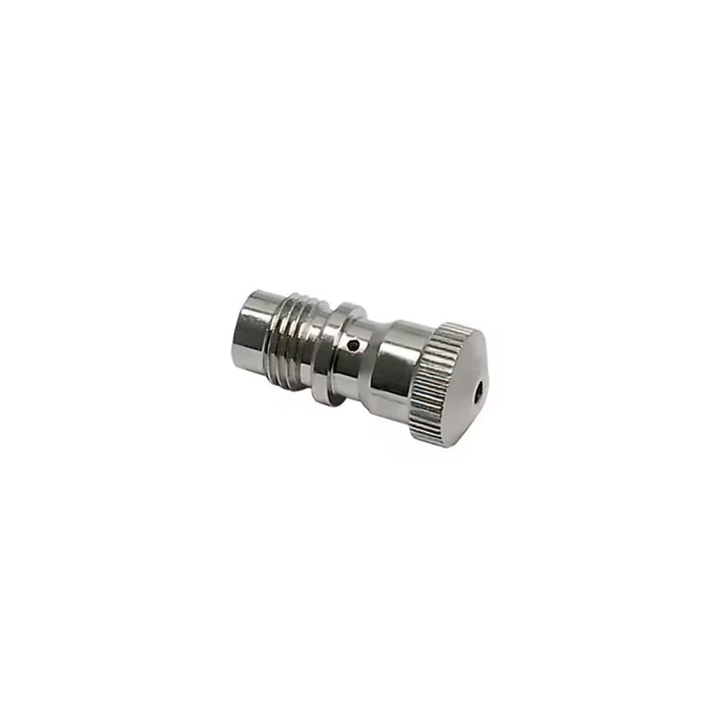 0690 02 00 by Parker | Legris Safety Nozzle | M12x1.25 Male Metric Thread | 31 mm Length | Straight | Nickel-Plated Brass