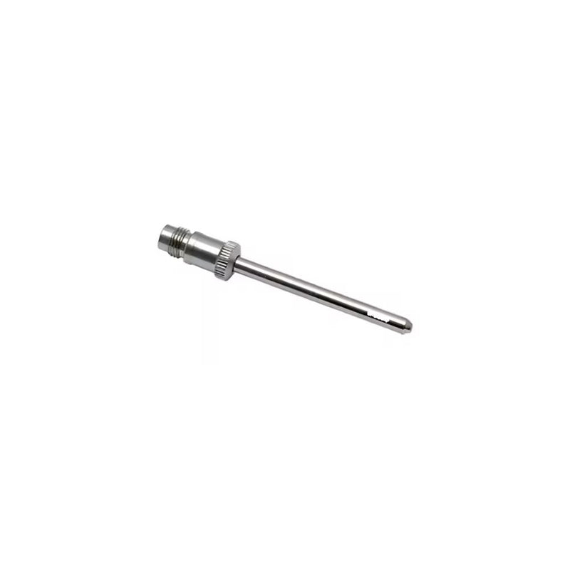 0690 04 00 by Parker | Legris Safety Nozzle | M12x1.25 Male Metric Thread | 102 mm Length | Straight | Nickel-Plated Brass