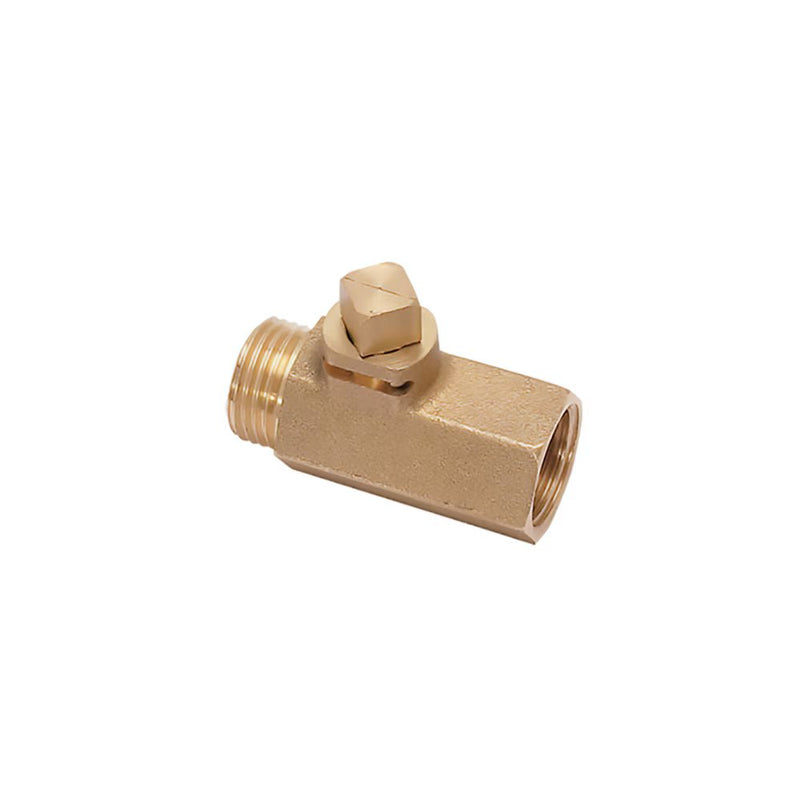 0496 07 17 by Parker | Legris Square Stem Ball Valve | 3/8" Male BSPP Thread x 3/8" Female BSPP Thread | 22 mm Hex | Straight | Brass