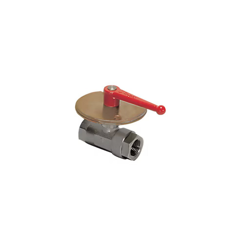 0439 10 17 by Parker | Legris In-Line Lockable Ball Valve | 3/8" Female BSPP Thread | 24 mm Hex (F) | 24 mm Hex (F1) | Straight | Nickel-Plated Brass