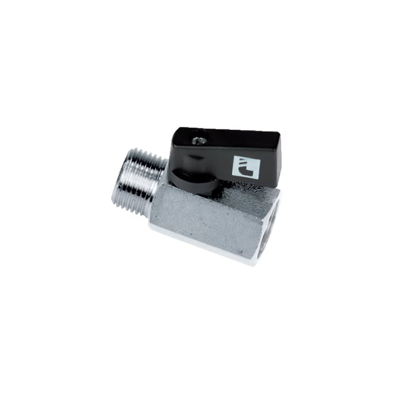 4991 00 21 by Parker | Standard Compact In-Line Ball Valve | 1/2" Male BSPP Thread x 1/2" Female BSPP Thread | 25 mm Hex | 49 mm Length | Straight | Chromium Brass | Pack of 5