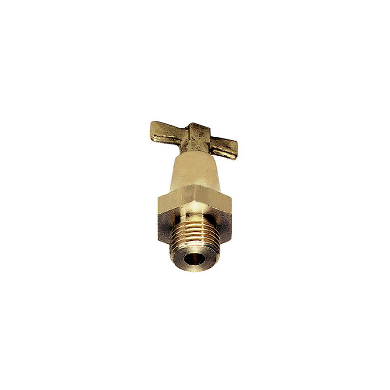 0562 05 13 by Parker | Needle Drain Valve | 1/4" Male BSPP Thread | 16 mm Hex | 42.5 mm Length | Straight | Brass