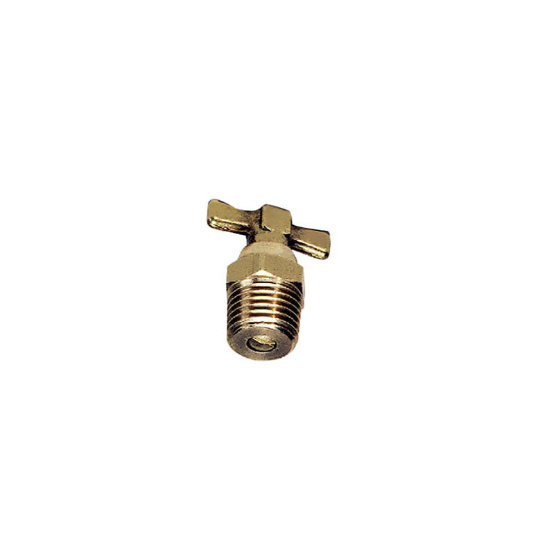 0563 05 14 by Parker | Needle Drain Valve | 1/4" Male BSPT Thread | 14 mm Hex | 32.5 mm Length | Straight | Brass