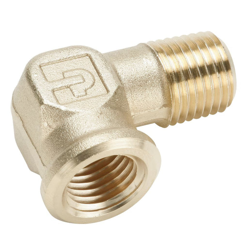 1202P-6-4 by Parker | 3/8" Female Pipe Thread x 1/4" Male Pipe Thread | 90° Elbow | Brass | Pack of 5