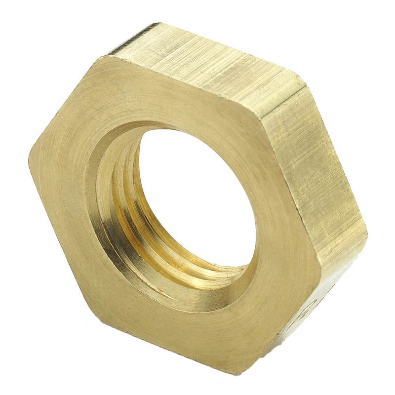 210P-2 by Parker | Lock Nut | 1/8" NPSL Thread | 11/16" Hex | Straight | Brass | Pack of 10